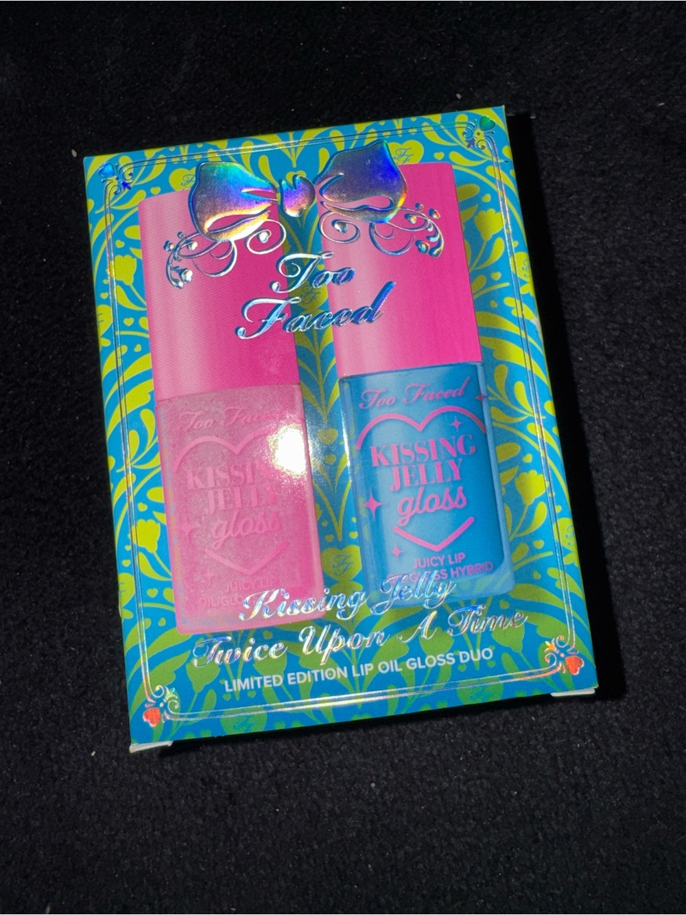 Too Faced Kissing Jelly Gloss Duo — Pink & Blue Tubes